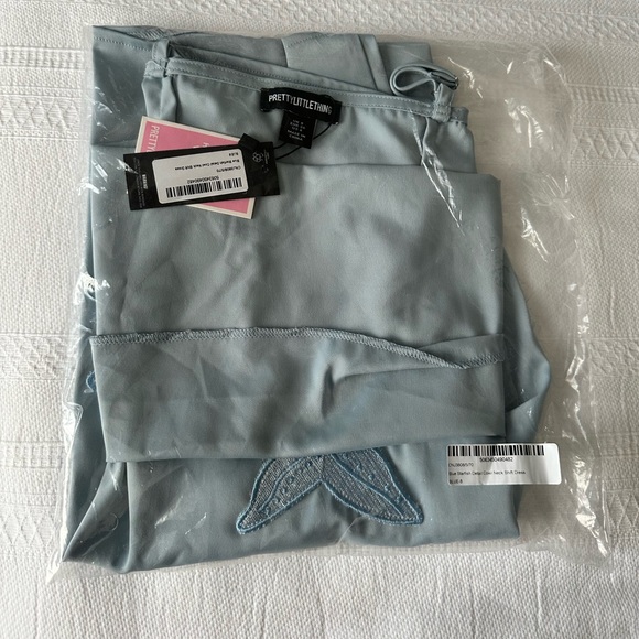 Pretty Little Thing NEW Starfish Detail Cowl Neck Shift Dress - Picture 9 of 9